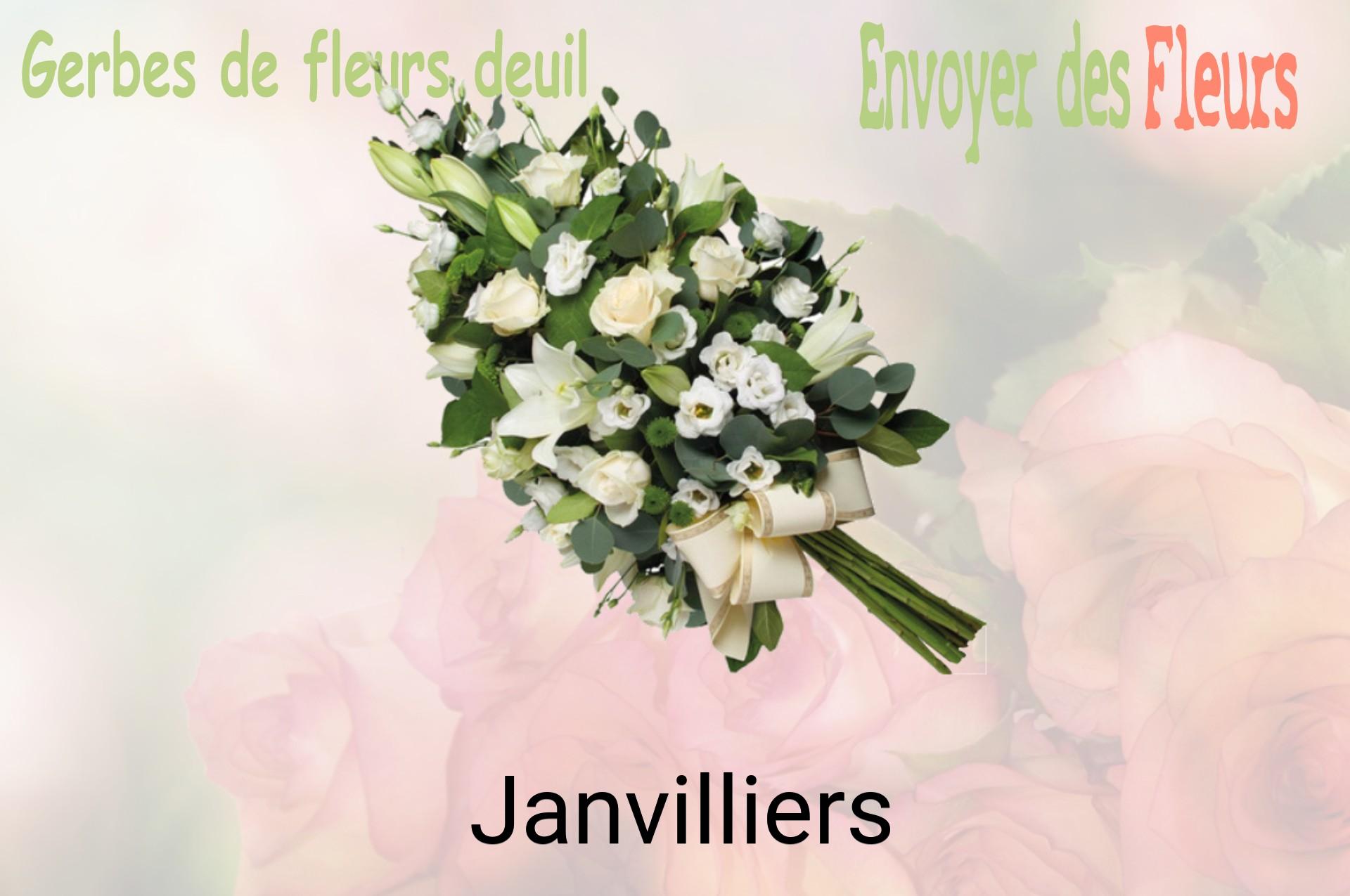 Gerbe de fleurs de deuil livrée à Janvilliers